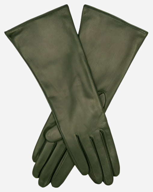 FC02W4 (forest) - Italian "4 Button Length" Cashmere Lined Leather Gloves - Leather Gloves Online - Luxury Leather Gloves - 2