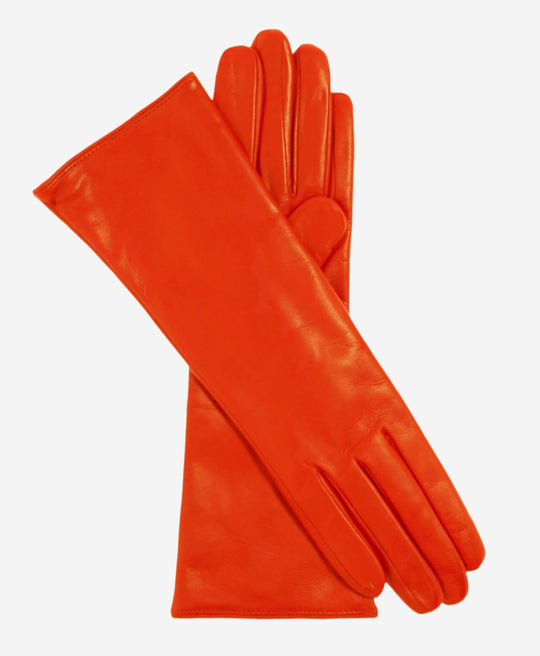 FC02W4 (orange) - Italian "4 Button Length" Cashmere Lined Leather Gloves