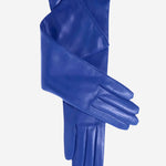 FC02W8 (blue) - Italian "8 Button Length" Cashmere Lined Leather Gloves - Leather Gloves Online - Luxury Leather Gloves - 1