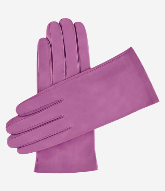 Sofia (purple) - Italian lambskin leather gloves with silk lining
