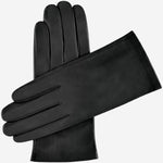 Sofia (black) - Italian lambskin leather gloves with silk lining - Leather Gloves Online - Luxury Leather Gloves - 1