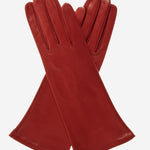 FS01W4 (deepred) - Italian "4 Button Length" Silk Lined Leather Gloves - Leather Gloves Online - Luxury Leather Gloves - 1