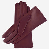 Isabella (cordovan) - Italian lambskin leather gloves with cashmere lining