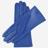 Isabella (high blue) - Italian lambskin leather gloves with cashmere lining
