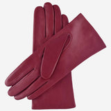 Isabella (magenta) - Italian lambskin leather gloves with cashmere lining
