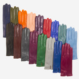 Margherita (brown) - Italian lambskin leather gloves with cashmere lining