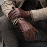Diego - Italian gloves made of American deerskin leather with rabbit fur lining - Leather Gloves Online - Luxury Leather Gloves - 7