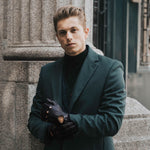 Enzo (black) - Italian lambskin leather driving gloves - Leather Gloves Online - Luxury Leather Gloves - 4