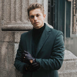 Enzo (black) - Italian lambskin leather driving gloves - Leather Gloves Online - Luxury Leather Gloves - 4