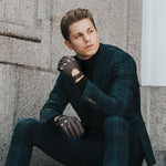 Mario (dark brown) - Italian lambskin leather driving gloves - Leather Gloves Online - Luxury Leather Gloves - 4