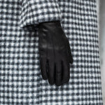 Francesca (black) - Italian lambskin leather gloves with brown rabbit fur lining - Leather Gloves Online - Luxury Leather Gloves - 9