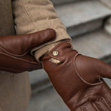Diego - Italian gloves made of American deerskin leather with rabbit fur lining - Leather Gloves Online - Luxury Leather Gloves - 11