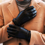 Alessandro (black) - Italian lambskin leather gloves with cashmere lining & touchscreen feature - Leather Gloves Online - Luxury Leather Gloves - 8