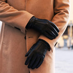 Alessandro (black) - Italian lambskin leather gloves with cashmere lining & touchscreen feature - Leather Gloves Online - Luxury Leather Gloves - 10
