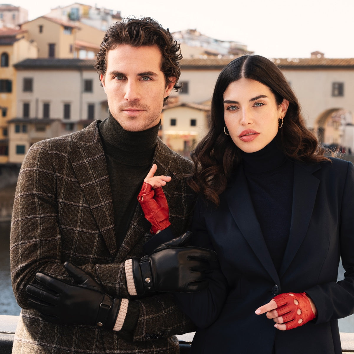 Alonzo (black) - Italian lambskin leather gloves with cashmere lining & touchscreen feature - Leather Gloves Online - Luxury Leather Gloves - 10