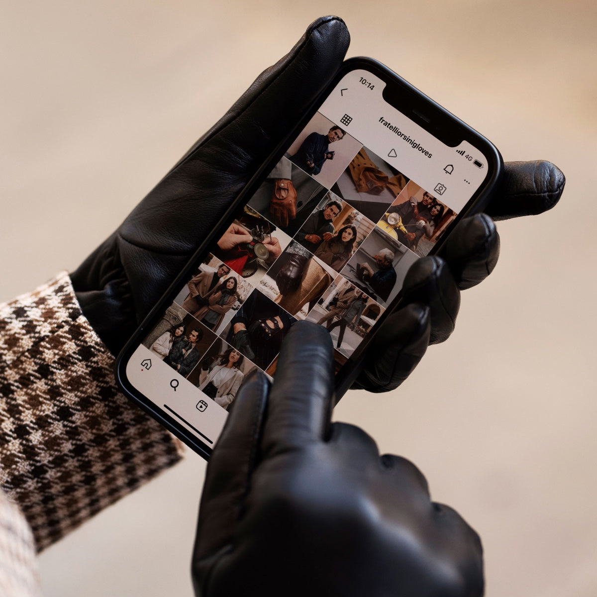 Isabella (black) - Italian lambskin leather gloves with cashmere lining - Leather Gloves Online - Luxury Leather Gloves - 5