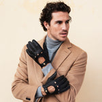 Leonardo (dark brown) - Italian driving gloves made of American deerskin leather - Leather Gloves Online - Luxury Leather Gloves - 5