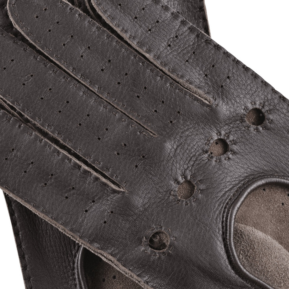 Men's Driving Gloves Deerskin Dark Brown - Handmade in Italy – Premium Leather Gloves – Leather Gloves Online® -  3
