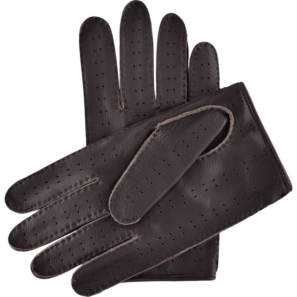 Men's Driving Gloves Deerskin Dark Brown - Handmade in Italy – Premium Leather Gloves – Leather Gloves Online® -  4