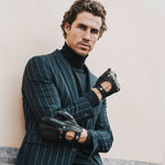 Leonardo (black) - Italian driving gloves made of American deerskin leather - Leather Gloves Online - Luxury Leather Gloves - 5