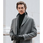 Marco (black) - Italian lambskin leather gloves with white rabbit fur lining - Leather Gloves Online - Luxury Leather Gloves - 10