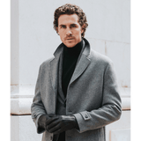 Marco (black) - Italian lambskin leather gloves with white rabbit fur lining - Leather Gloves Online - Luxury Leather Gloves - 10