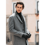 Marco (black) - Italian lambskin leather gloves with brown rabbit fur lining - Leather Gloves Online - Luxury Leather Gloves - 8