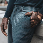 Mario (brown) - Italian lambskin leather driving gloves - Leather Gloves Online - Luxury Leather Gloves - 6