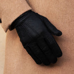 Antonio (black) – Luxurious Italian peccary leather gloves with cashmere lining - Leather Gloves Online - Luxury Leather Gloves - 7