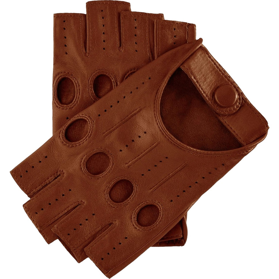 Fingerless Driving Gloves Cognac Brown - Handmade in Italy – Premium Leather Gloves – Leather Gloves Online® -  1