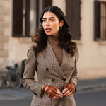Rossana (cognac) - Italian fingerless lambskin leather driving gloves - Leather Gloves Online - Luxury Leather Gloves - 3