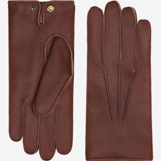 Diego - Italian gloves made of American deerskin leather with rabbit fur lining - Leather Gloves Online - Luxury Leather Gloves - 1