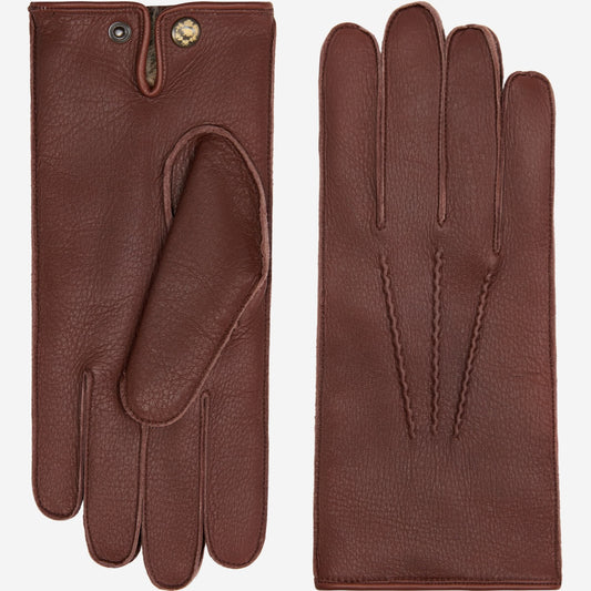 Diego - Italian gloves made of American deerskin leather with rabbit fur lining - Leather Gloves Online - Luxury Leather Gloves - 1