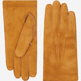 Beatrice  - Italian suede leather gloves with luxurious natural sheep fur lining