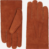 Tommaso - Italian suede leather gloves with luxurious natural sheep fur lining - Leather Gloves Online - Luxury Leather Gloves - 1