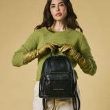 Martina (black) - Italian calf leather women's backpack