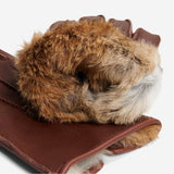 Diego - Italian gloves made of American deerskin leather with rabbit fur lining