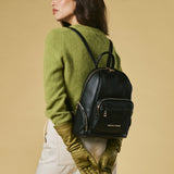 Martina (black) - Italian calf leather women's backpack