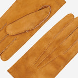 Beatrice  - Italian suede leather gloves with luxurious natural sheep fur lining