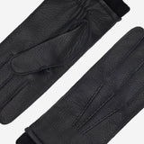 Vittoria (black) - Italian gloves made of American deerskin leather with cashmere lining