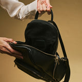 Martina (black) - Italian calf leather women's backpack