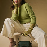 Ottavia (green) - Italian calf leather women's crossbody bag (with shoulder strap)