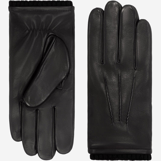 Alessandro (black) - Italian lambskin leather gloves with cashmere lining & touchscreen feature - Leather Gloves Online - Luxury Leather Gloves - 1