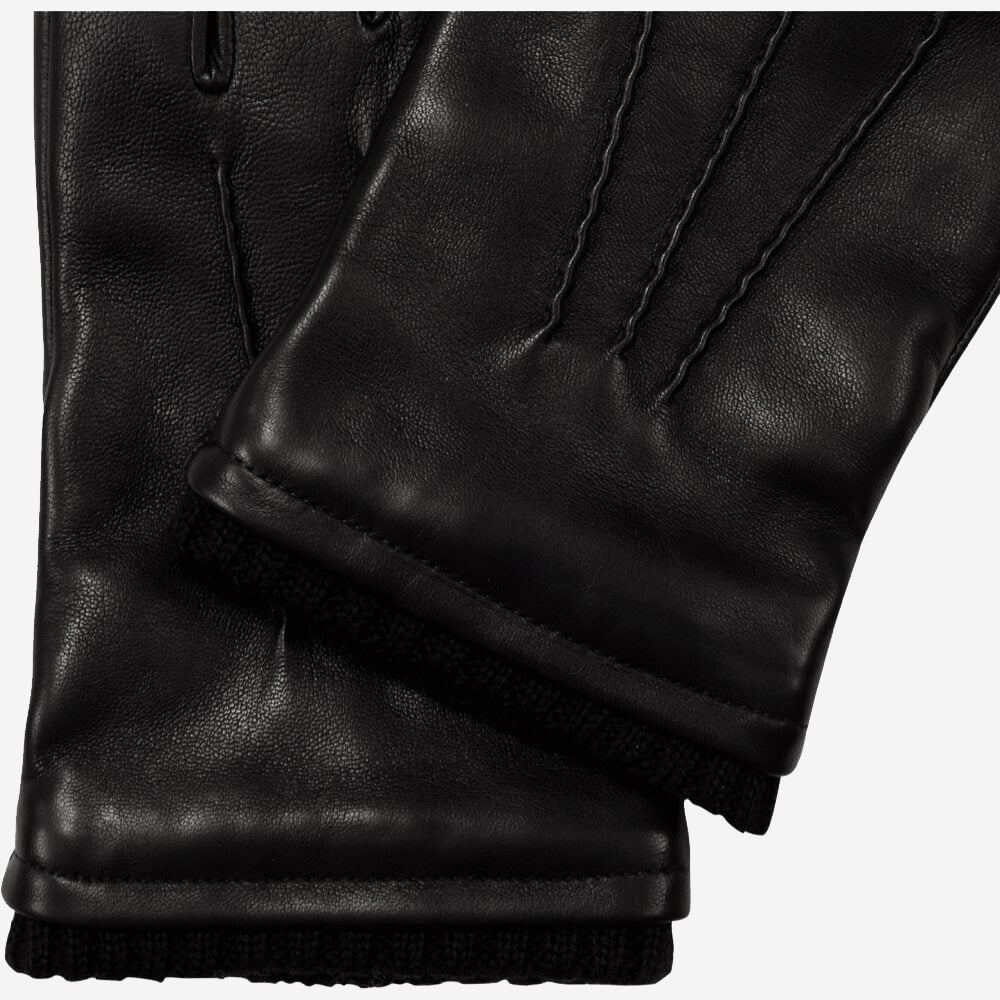 Alessandro (black) - Italian lambskin leather gloves with cashmere lining & touchscreen feature - Leather Gloves Online - Luxury Leather Gloves - 4