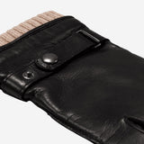 Alonzo (black) - Italian lambskin leather gloves with cashmere lining & touchscreen feature