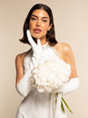 Angelina (white) - Italian silk lined 12-button length leather bridal / opera gloves - Leather Gloves Online - Luxury Leather Gloves - 2