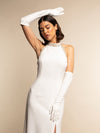 Angelina (white) - Italian silk lined 12-button length leather bridal / opera gloves - Leather Gloves Online - Luxury Leather Gloves - 4