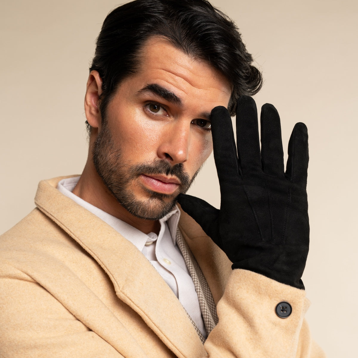 Angelo (black) - suede leather gloves with luxurious cashmere lining - Leather Gloves Online - Luxury Leather Gloves - 8