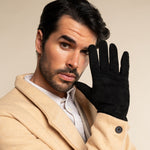 Angelo (black) - suede leather gloves with luxurious cashmere lining - Leather Gloves Online - Luxury Leather Gloves - 8