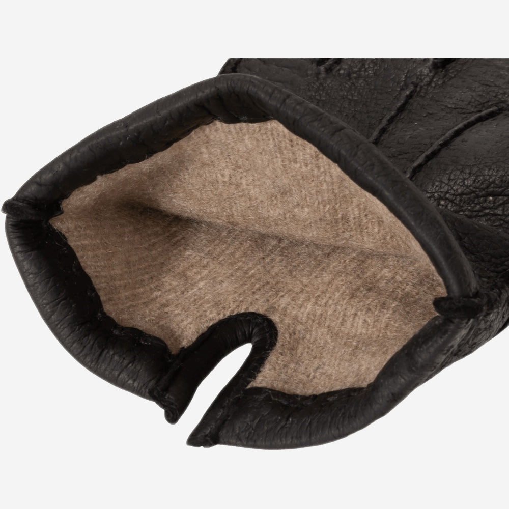 Antonio (black) – Luxurious Italian peccary leather gloves with cashmere lining - Leather Gloves Online - Luxury Leather Gloves - 2